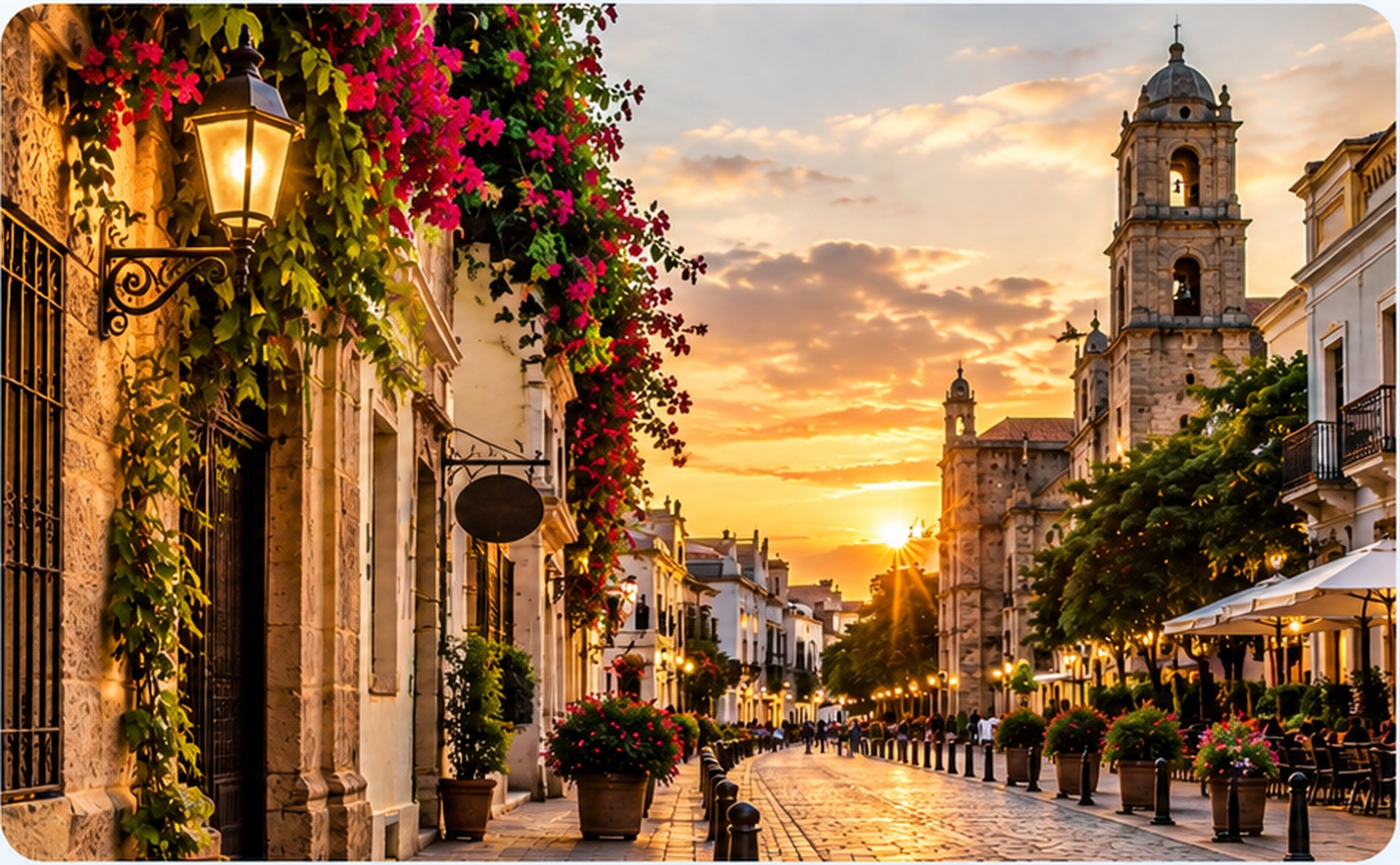 Ciudad Colonial de Santo Domingo al atardecer